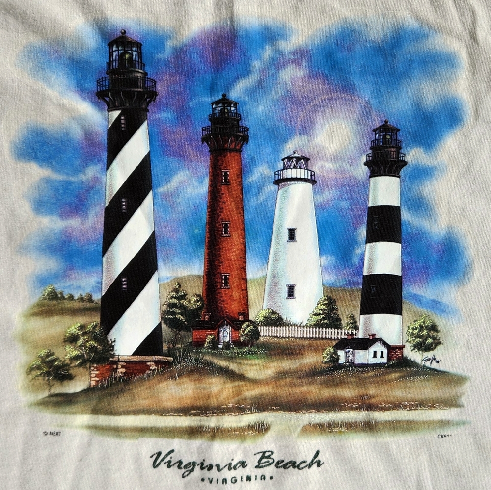 Vintage Y2K Virginia Beach Lighthouse Shirt